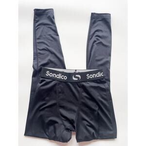 Kids Sondico Black Compression Baselayer Tights Junior XS